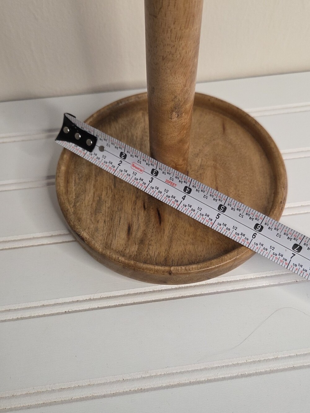 Magnolia Paper Towel Holder Brown Primitive Farmhouse Kitchen - Picture 5 of 6